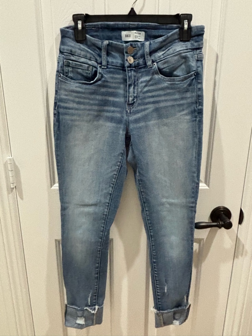 BKE Payton Universal Fit Light Blue Women's Ankle Skinny Jeans
